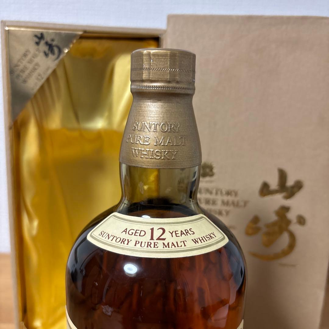 サントリーピュアモルトウイスキー山崎12年　1000ml 向獅子　箱付　未開封❷