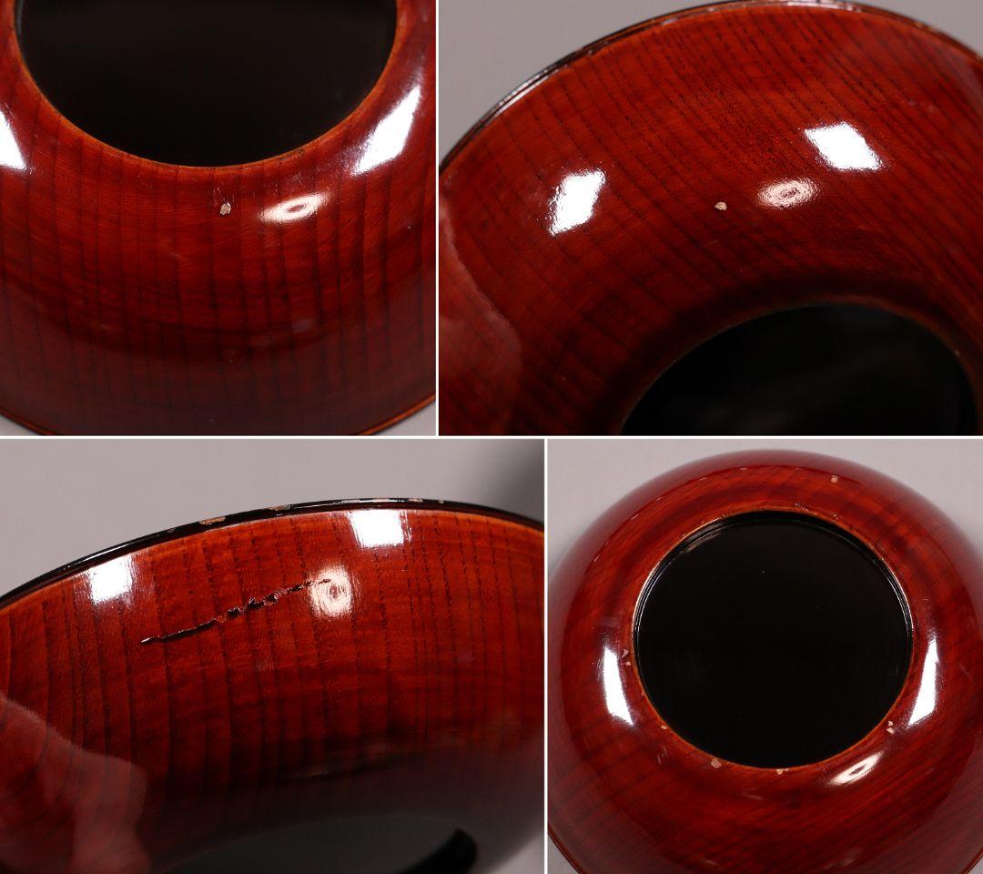 漆芸 輪島塗 松蒔絵 木皿 二十客 欅地 木地溜塗 黒塗 金蒔絵 【MA359】