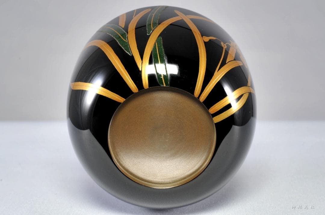 中村宗尹 水仙蒔絵 大棗 内銀溜 共箱 茶道具