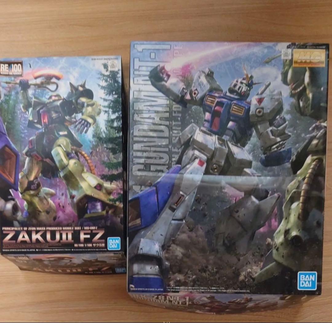 Mg ガンダムNT-1 Ver.2.0 ＋ザクII改 RE /100　セット