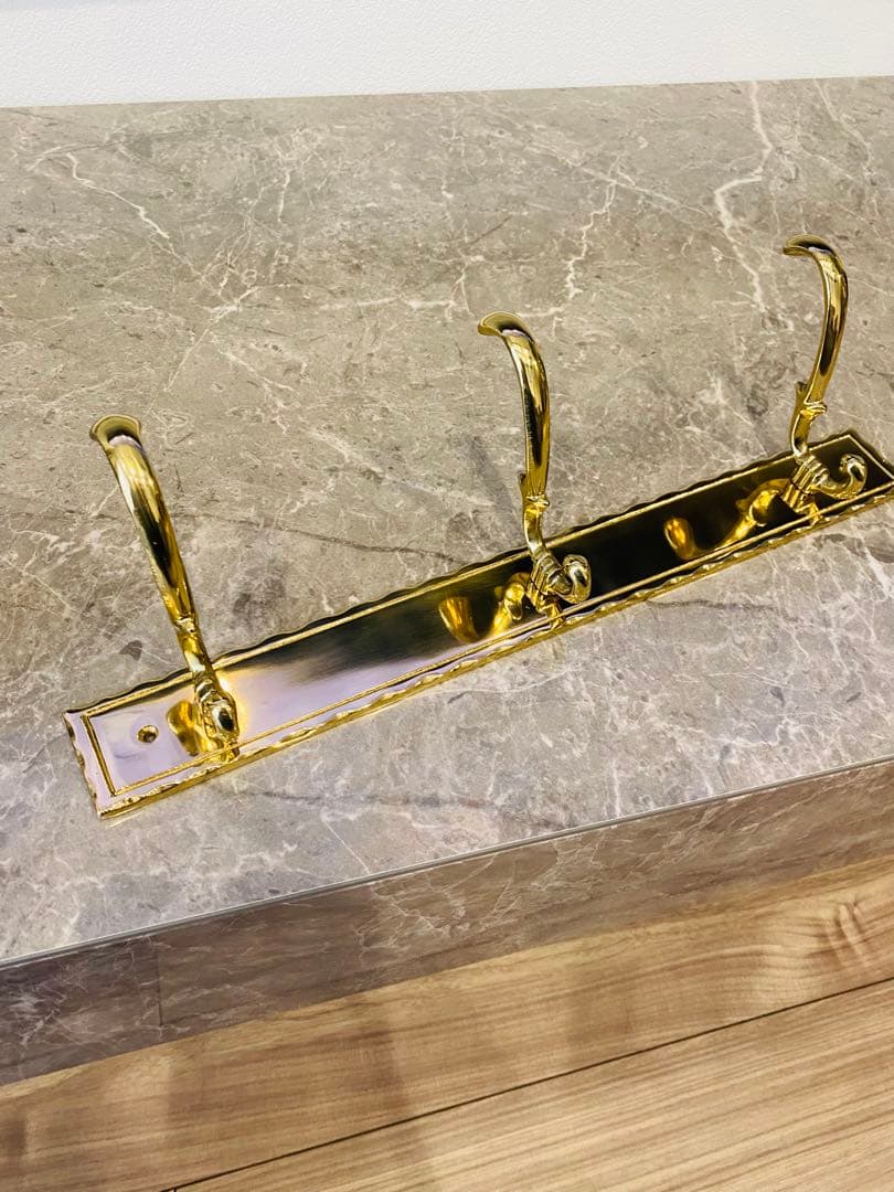 【新品未使用】GATCO 真鍮ゴールドの金属製フック　アンティーク