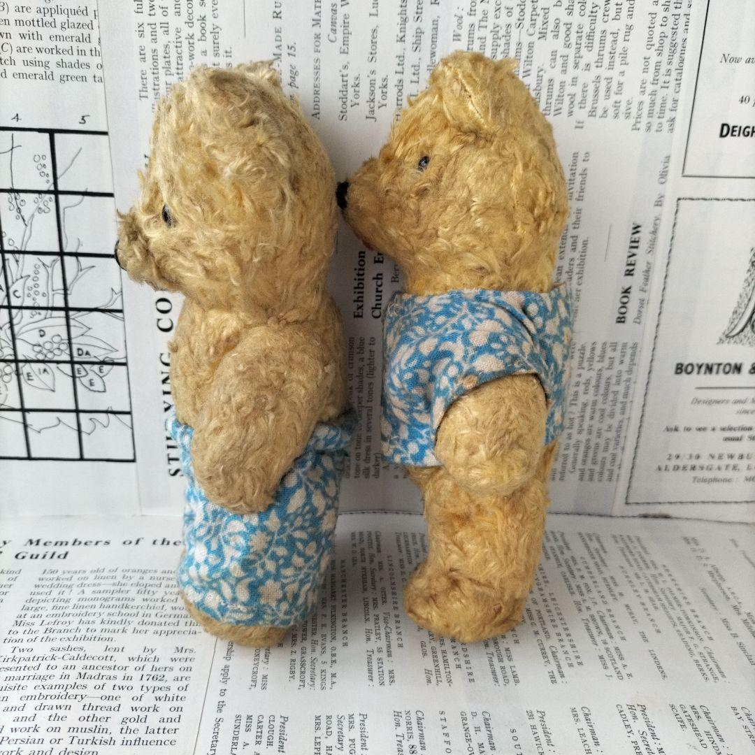 ★注意★出品は左のベアのみ。右のベアは販売済み　イギリス　ビンテージ　ベア