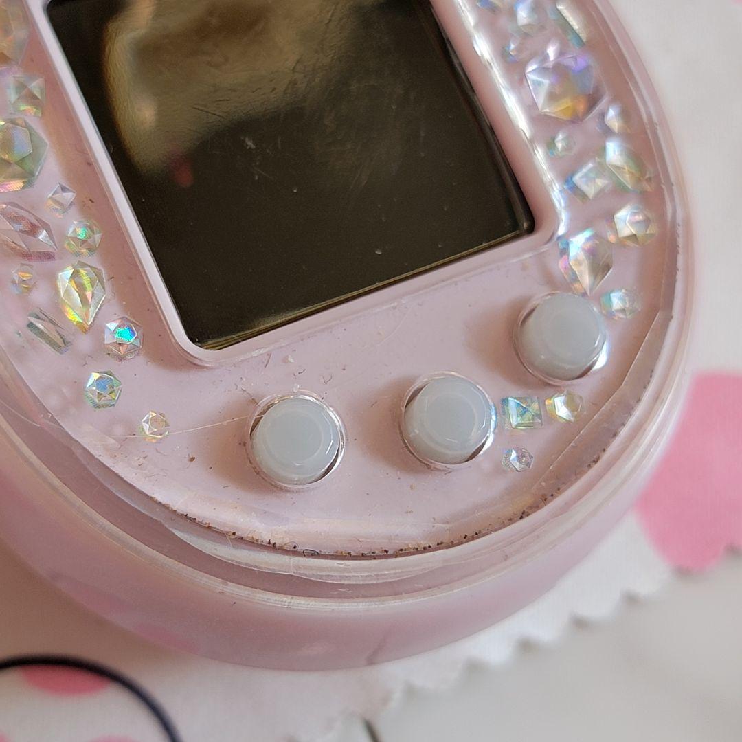 たまごっちピース本体+たまデコピアス（サンリオ）/ピンク/箱・説明書付き