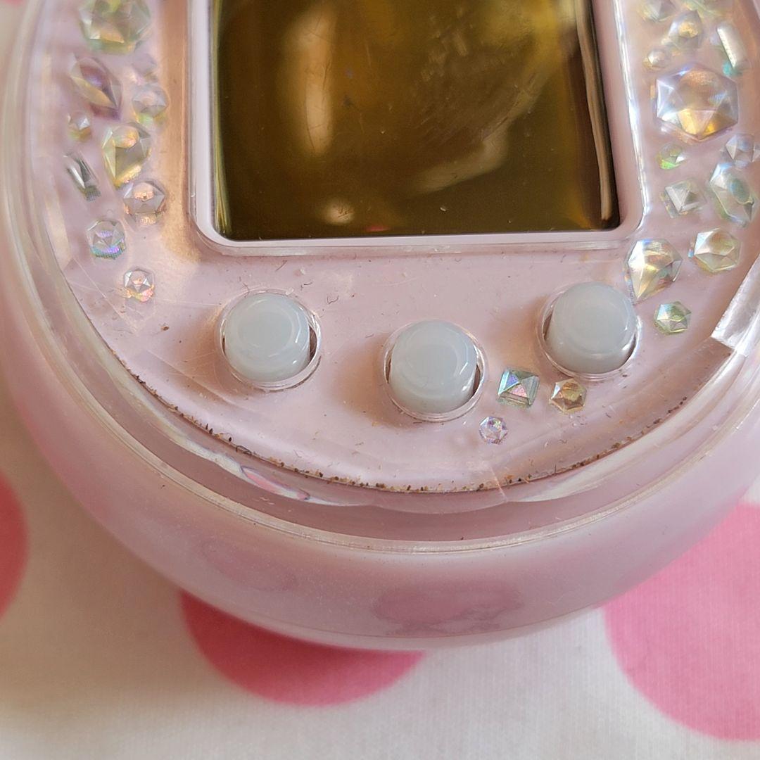 たまごっちピース本体+たまデコピアス（サンリオ）/ピンク/箱・説明書付き