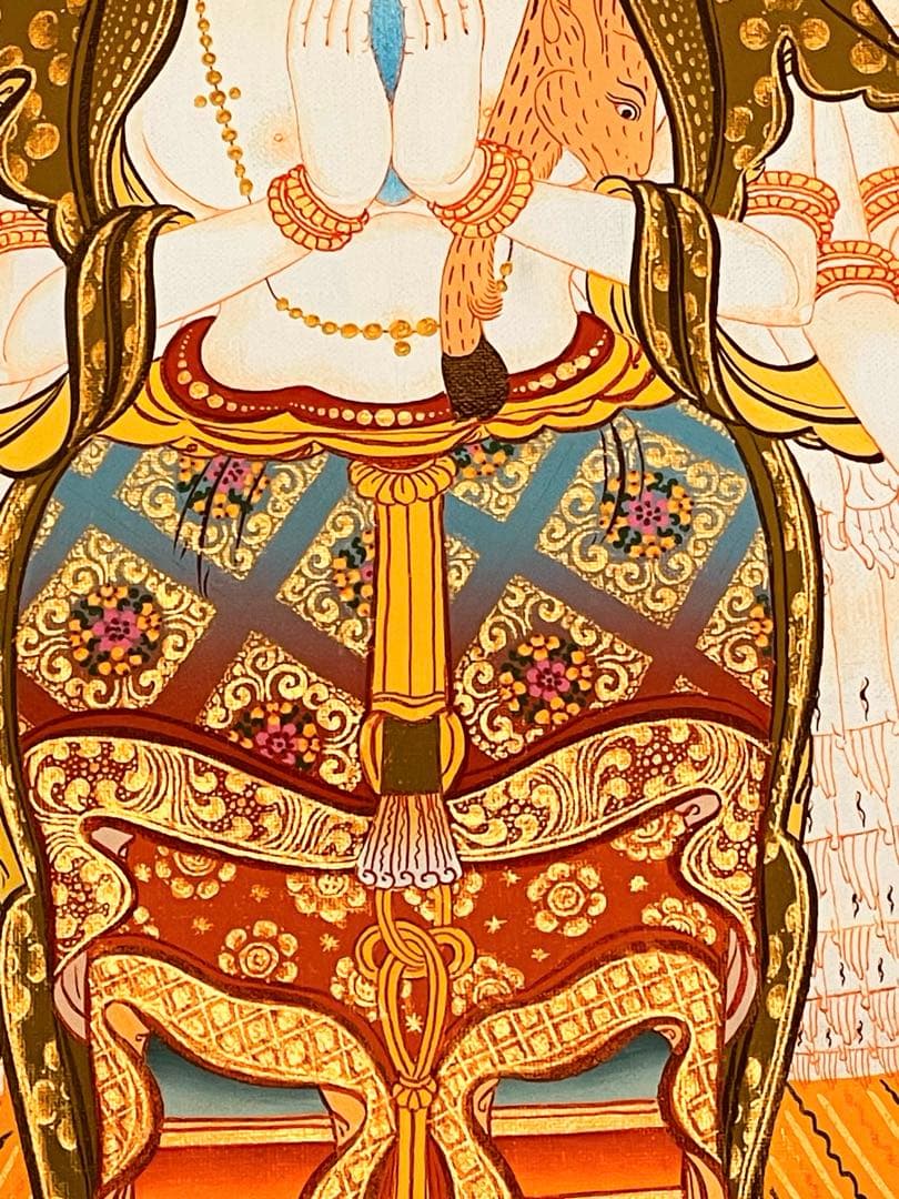 本金使用 チベット密教 十一面観音 千手観音 曼陀羅 手描き 至宝 レア 新品