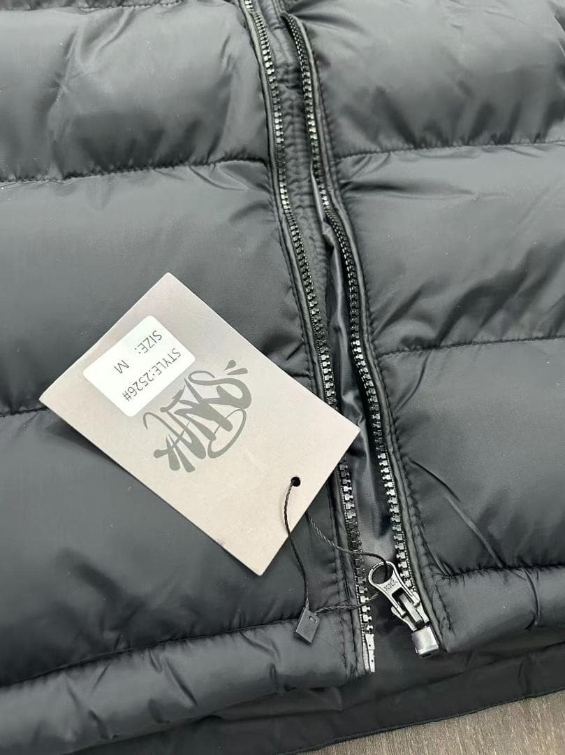 新品 Synaworld ダウンジャケット フード付き ブラック M