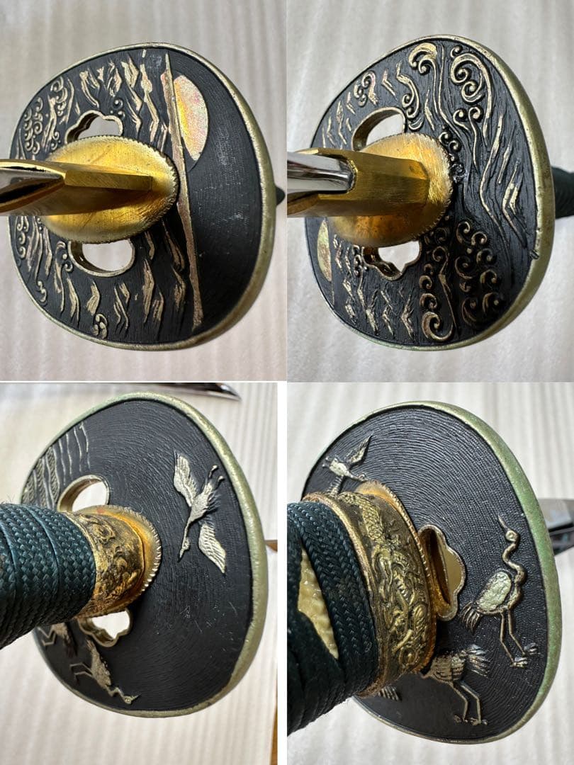 模造刀 打刀 脇差 2点セット 黑茶鞘 鞘付き長さ約71/104cm 26A30