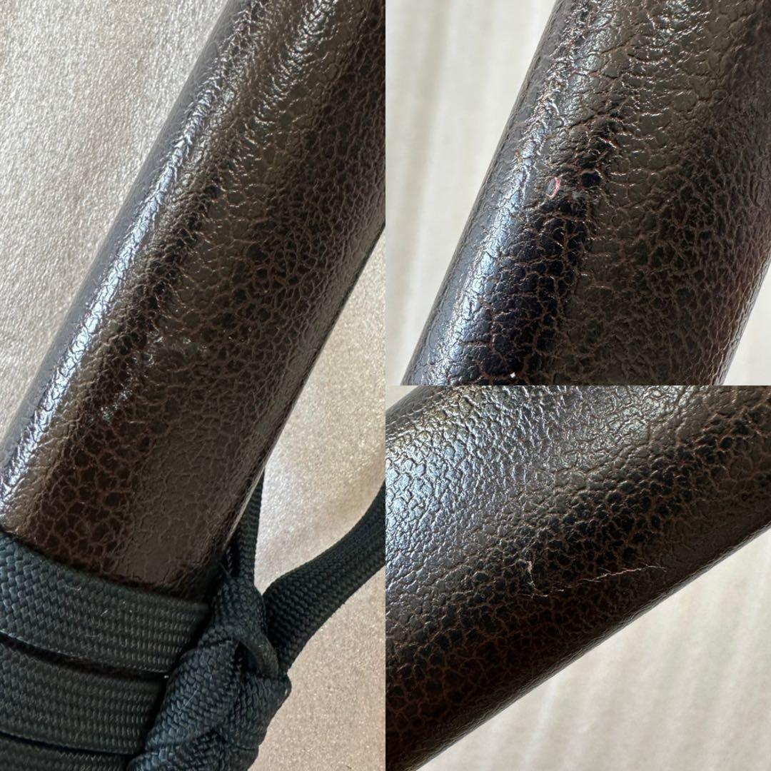 模造刀 打刀 脇差 2点セット 黑茶鞘 鞘付き長さ約71/104cm 26A30