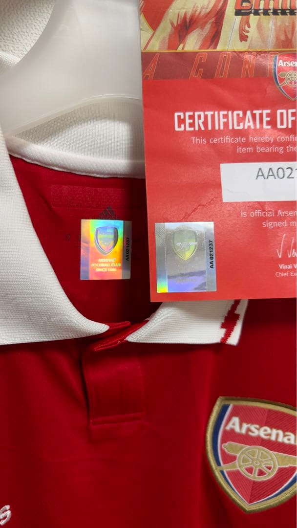 【現地購入品】冨安健洋直筆サイン入りアーセナルユニフォーム➕マッチデイプログラム