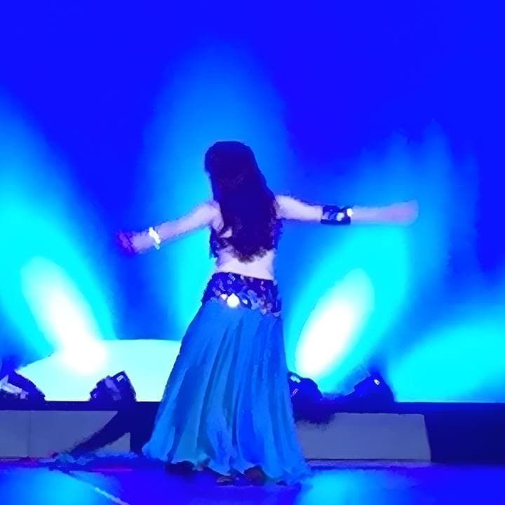 【送料無料】サハルオカーシャ Sahar Okasha ベリーダンス 衣装 青