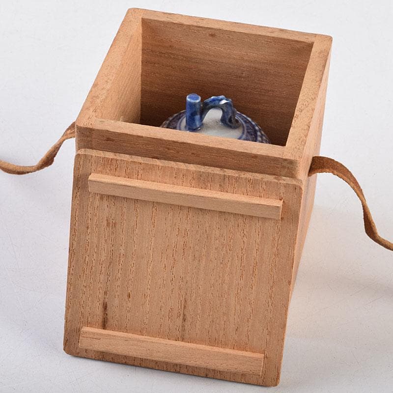 九谷焼　九谷清々軒　矢口永寿造　染付　花文　鐘香合　共箱　V　R9194