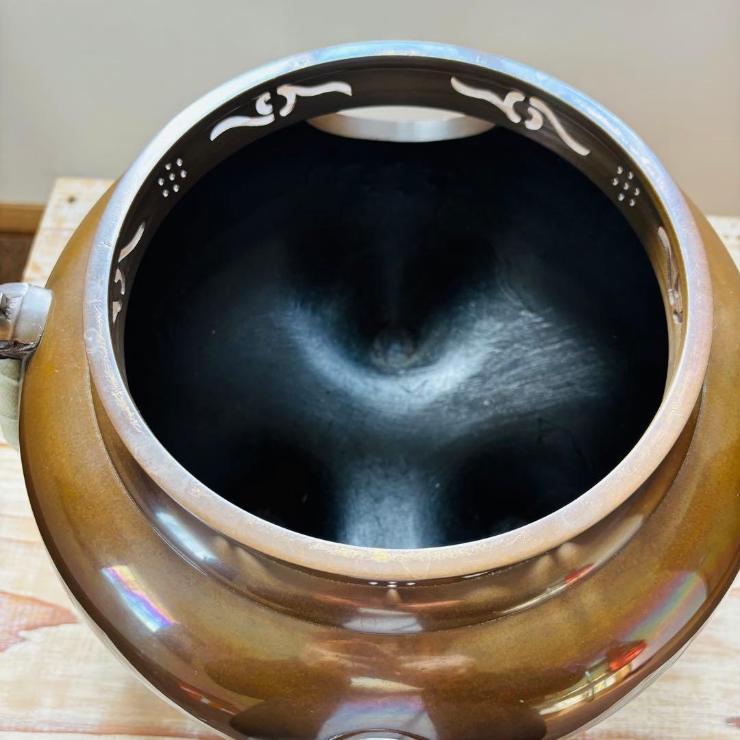 美品　人間国宝　高橋敬典　茶釜　唐津鬼面風炉　香峰　茶道具　風炉釜　茶の湯釜