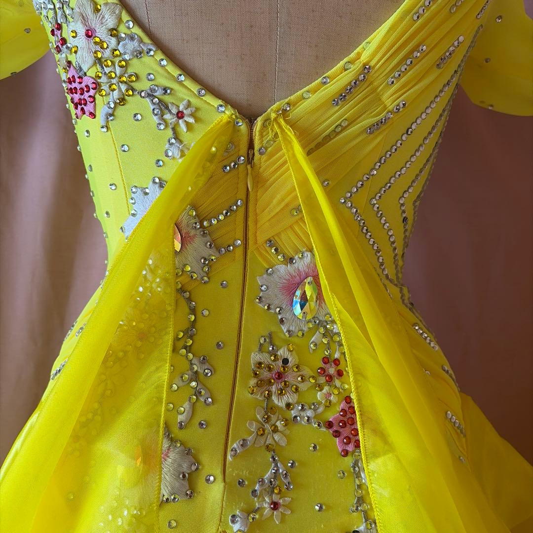 社交ダンス用黄色ドレス