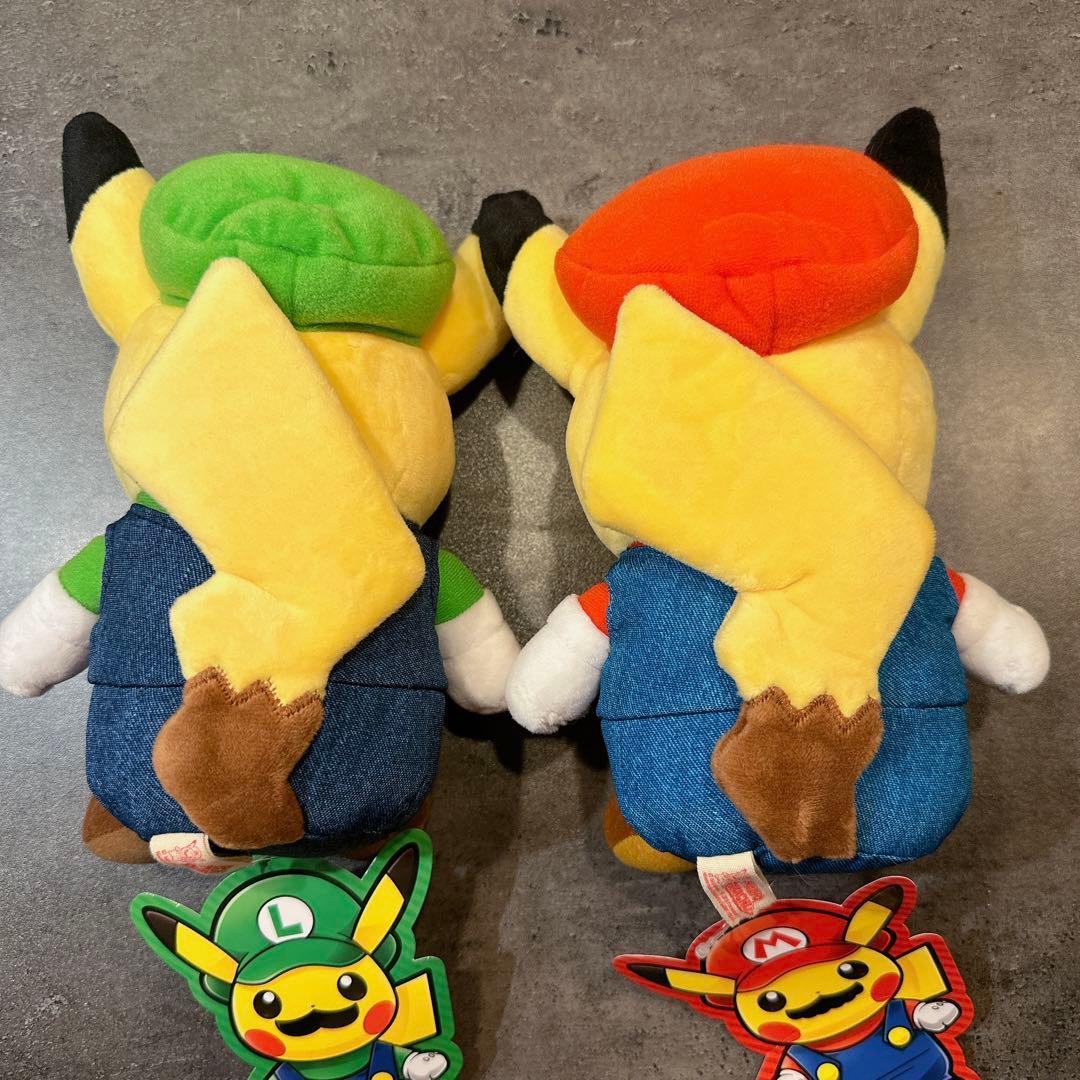 ピカチュウ マリオ　ルイージ　ぬいぐるみ