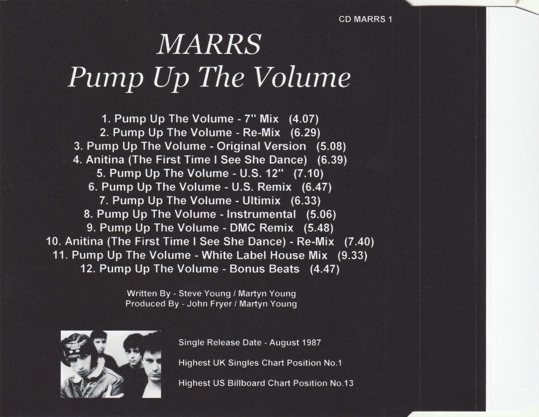 M.A.R.R.S.　Marrs　Pump Up The Volume　貴重CD