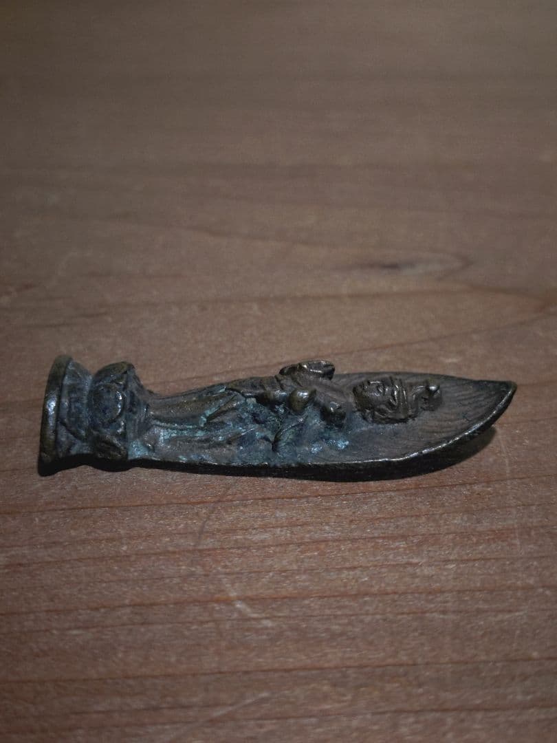 古銅 聖観音菩薩 立像 懐中仏 旅仏 豆仏 鎧仏 兜仏