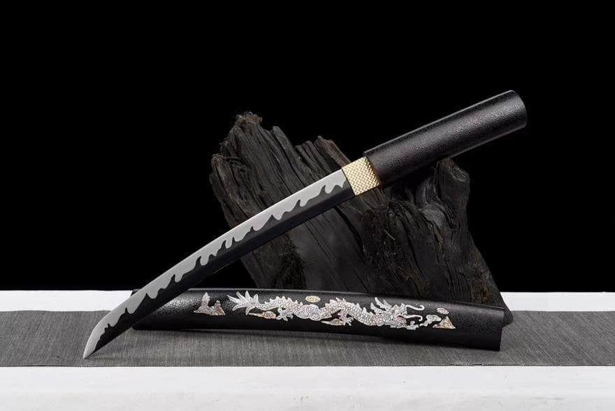 『遊龍短刀』 日本刀 模造刀 居合刀 武士道 武蔵 鑑賞用 手鍛造打