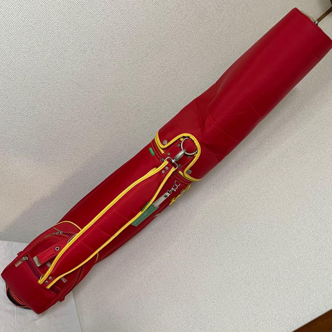 BENETTON ベネトン　キャディバッグ　赤