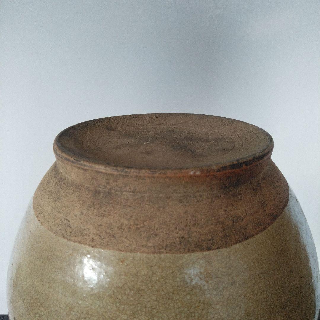 NO632 相馬焼　徳利　イッチン　蝶と花模様　古相馬