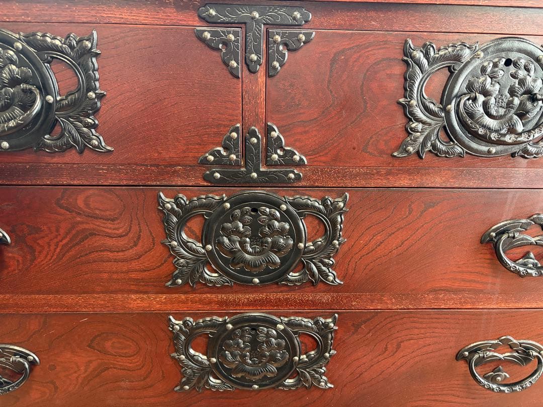 岩谷堂箪笥 桜木作 伝統工芸 和箪笥 鍵付き 送料込み