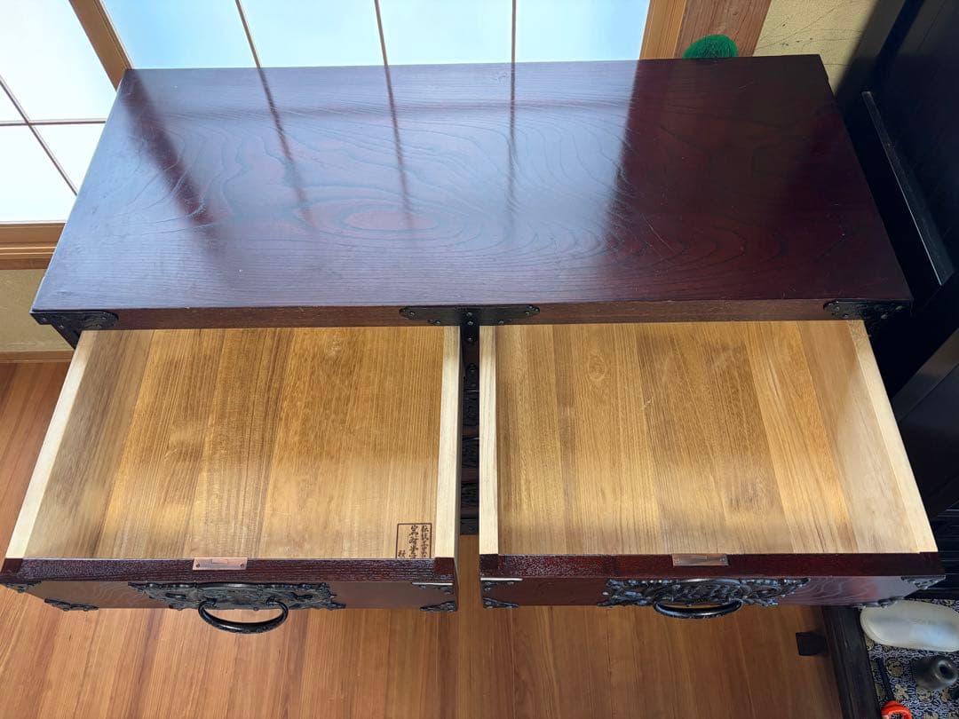 岩谷堂箪笥 桜木作 伝統工芸 和箪笥 鍵付き 送料込み