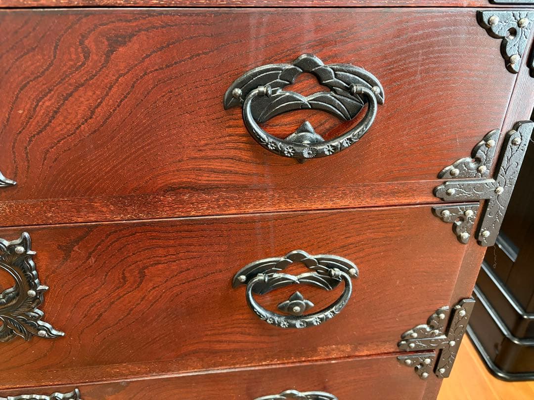 岩谷堂箪笥 桜木作 伝統工芸 和箪笥 鍵付き 送料込み