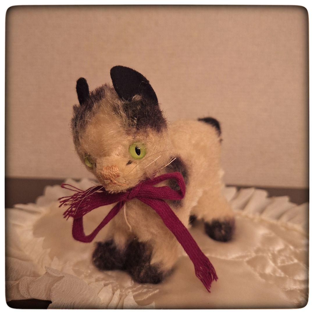 【猫 Gussy モヘア 希少 11 cm】 ヴィンテージ シュタイフ