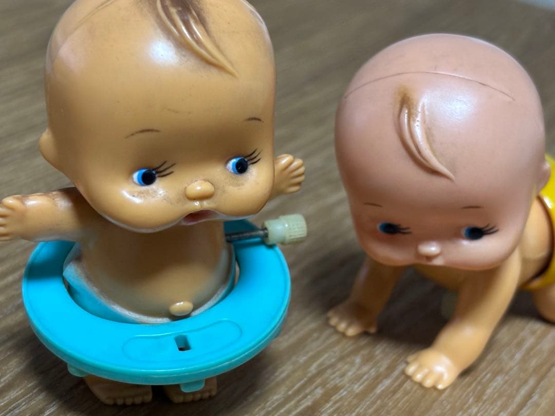 【超レア】昭和レトロ　ネジでよちよち歩く赤ちゃん　人形✖️2体セット
