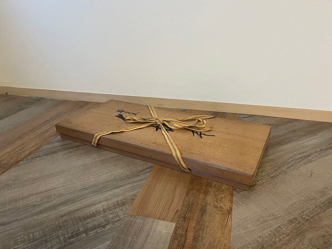 美品 茶道具 輪島塗 黒真塗 長板 炉用 風炉用 壱双 共箱 木製漆器