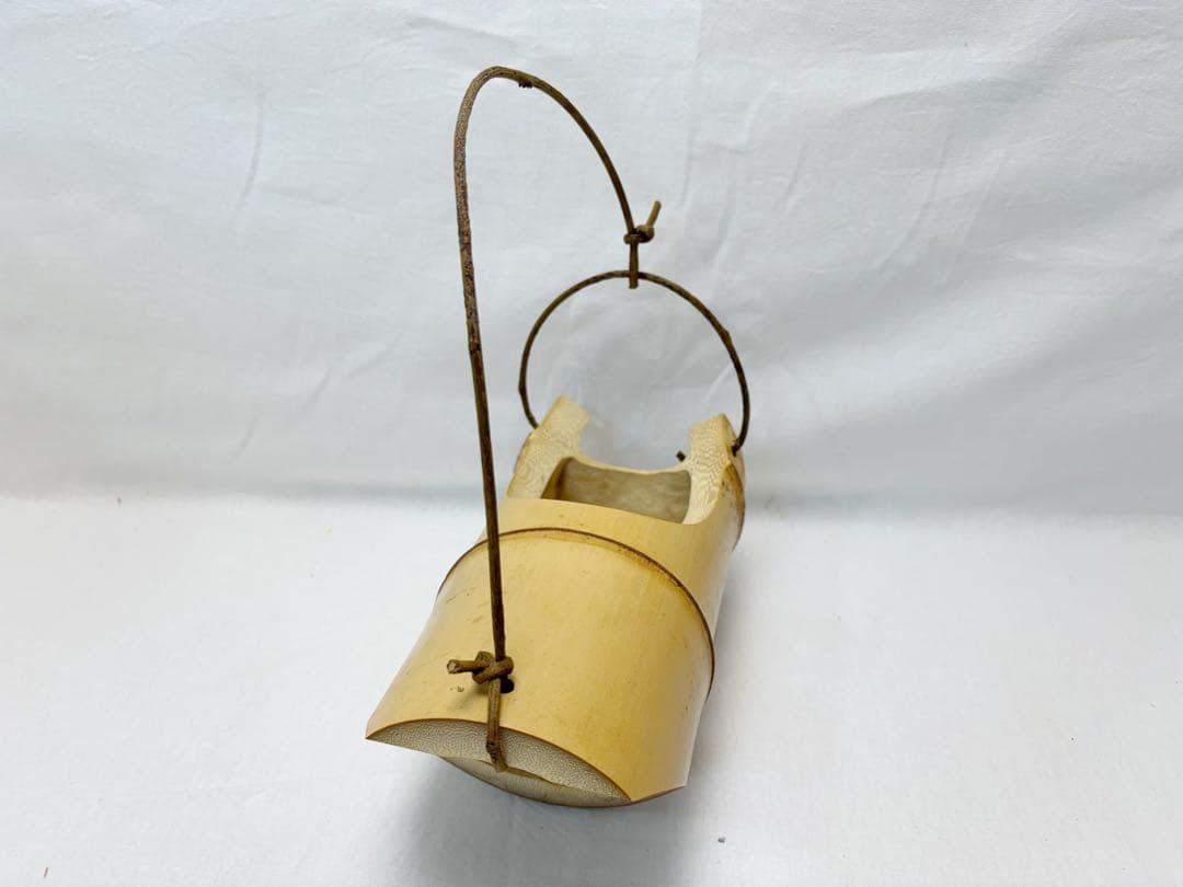 華道具 沓型 吊舟花入 竹花入 釣舟 茶懐石 花器 七事式 竹工芸 元箱