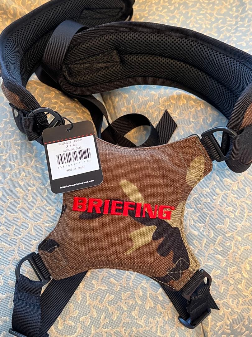 Briefing キャディバッグ CR-4#2 カモフラ柄　 赤ロゴ