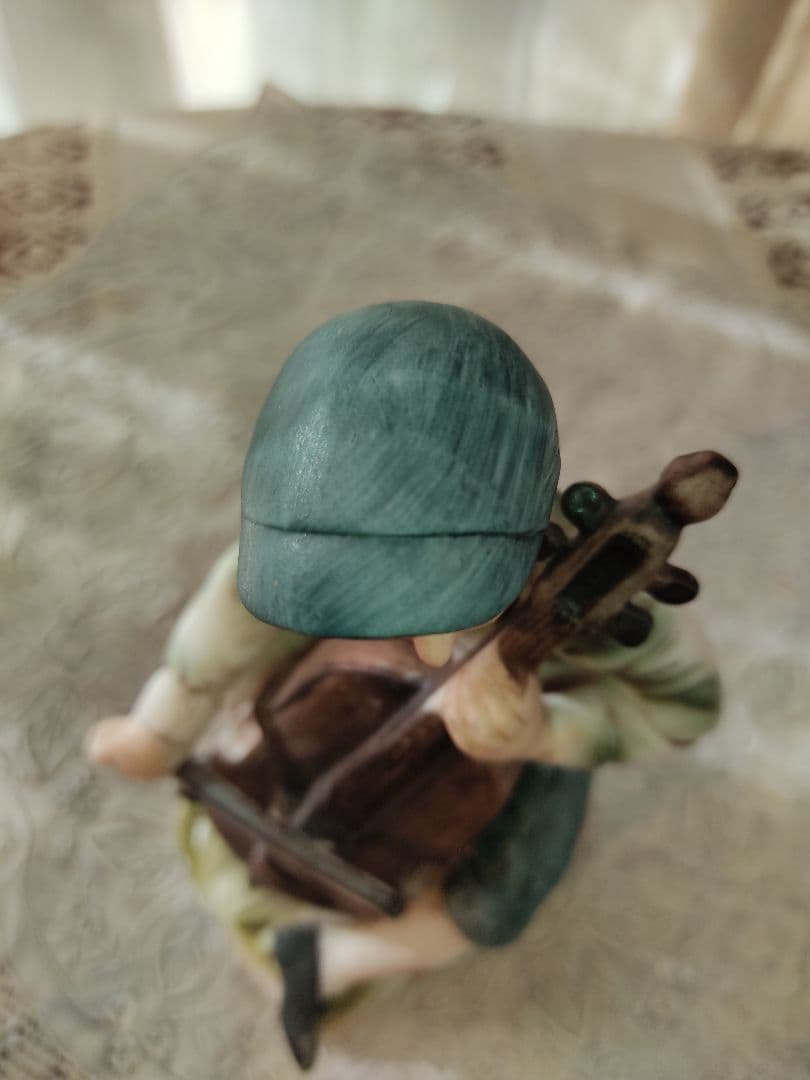 陶器　ビスクドール　バイオリン　チェロ　アンティーク　ヴィンテージ　フィギリン