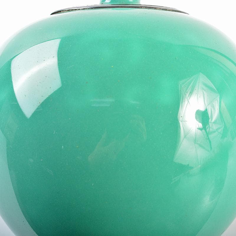 七宝焼　安藤七宝店　象嵌　青色香炉　時代箱付　F　R5554