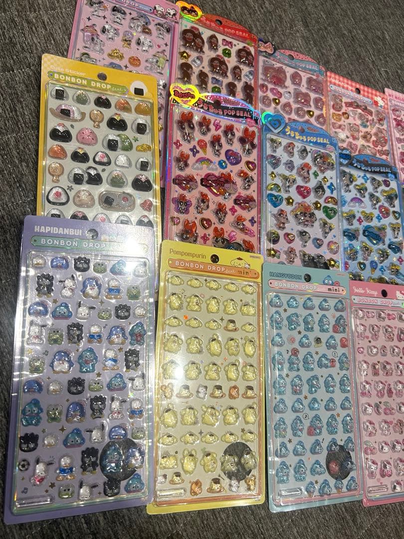 ボンボンドロップシールまとめ売り、正規品　サンリオ　パワパフ　21枚