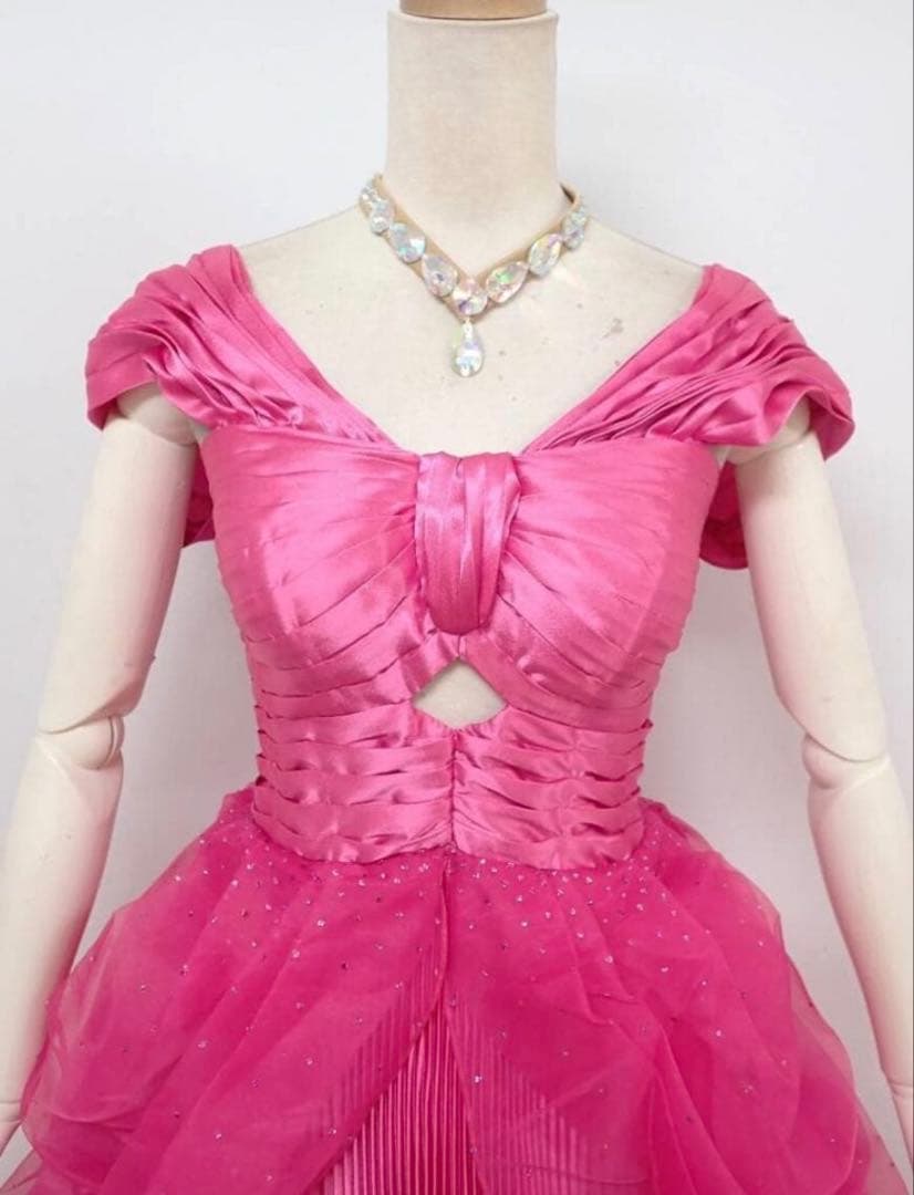 B1518★美品★Sサイズ【タカダンス】ピンク/スタンダード・ラテンドレス☆社交