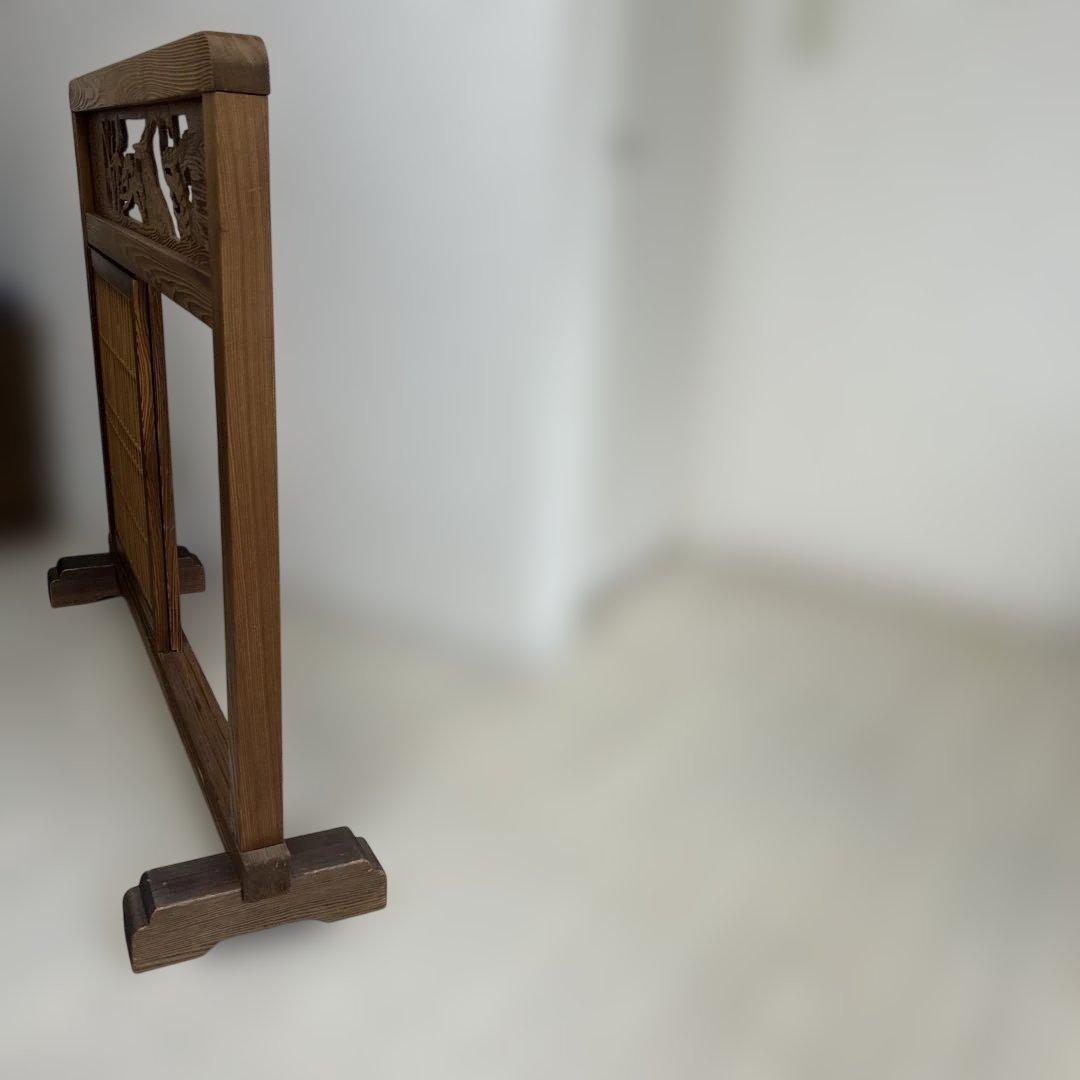 最終値下げ　木製彫刻入りパーティション 和風欄間ついたて昭和レトロ 引き取り限定