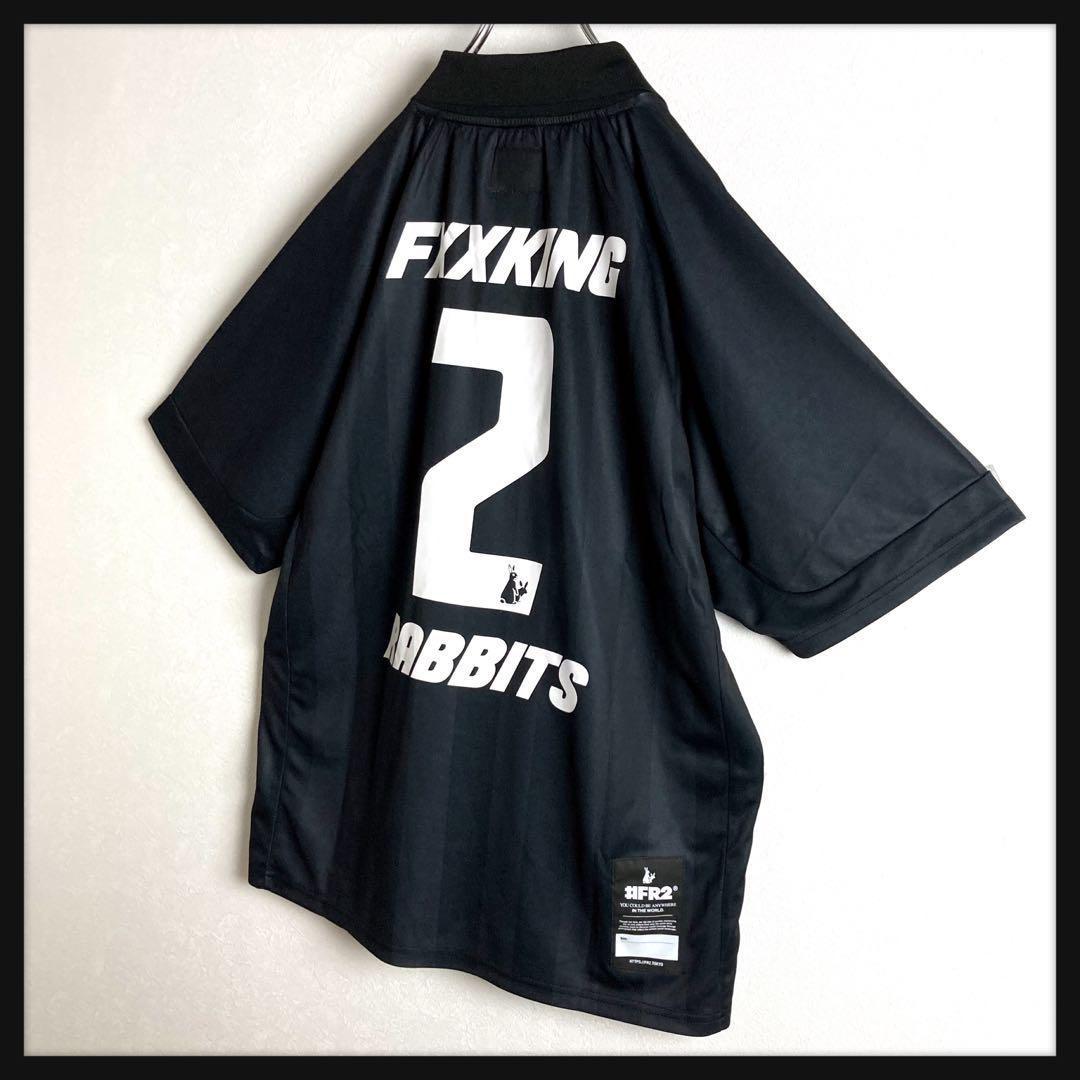 【新品タグ付き】FR2★センターロゴ ゲームシャツ サッカー 即完売L 入手困難