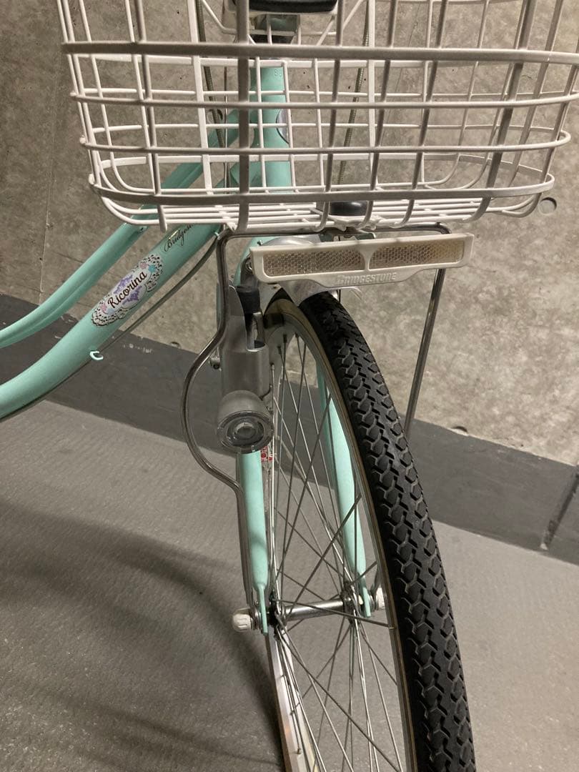 美品 ブリヂストン　24インチ　子供用自転車 ミントグリーン （東京23区）