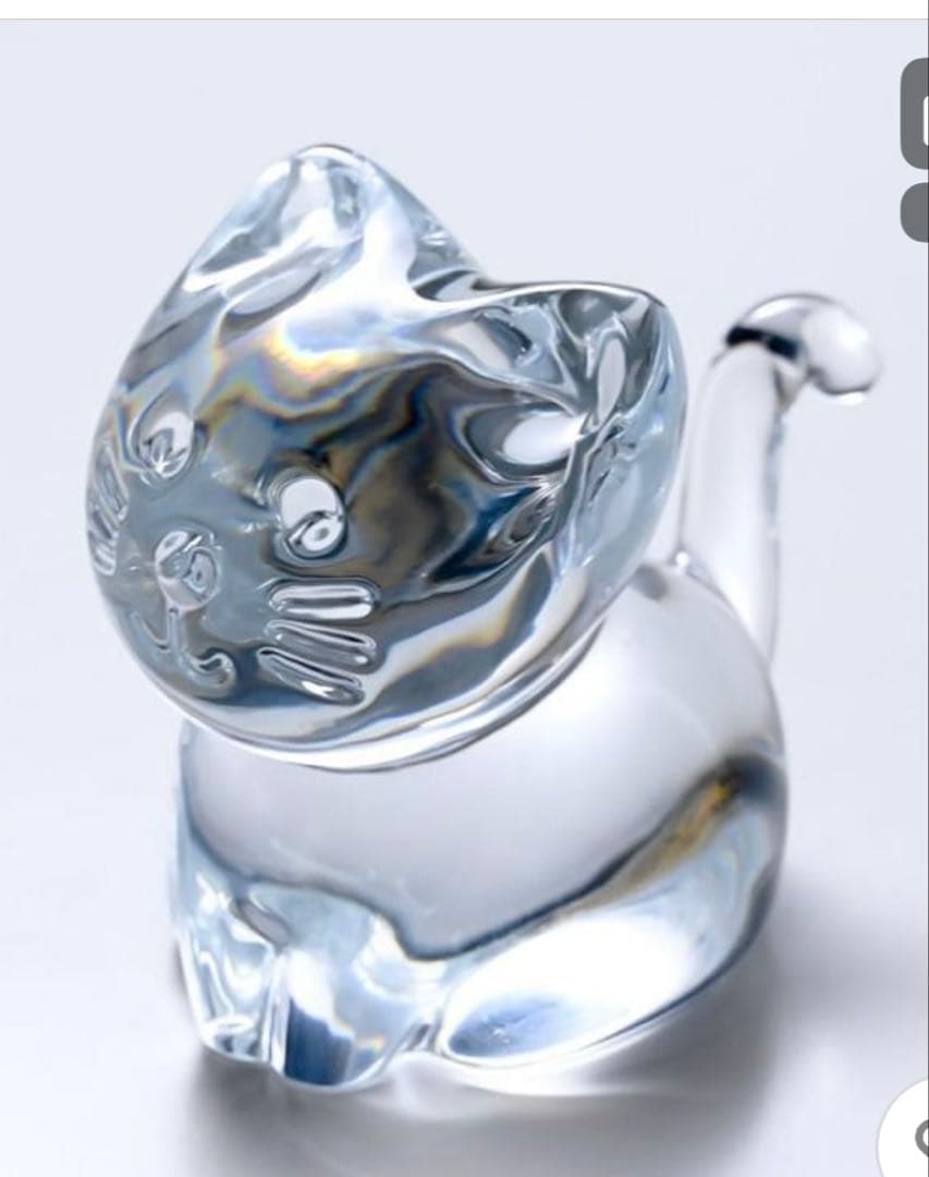 バカラ Baccarat クリスタルフィギュア　猫