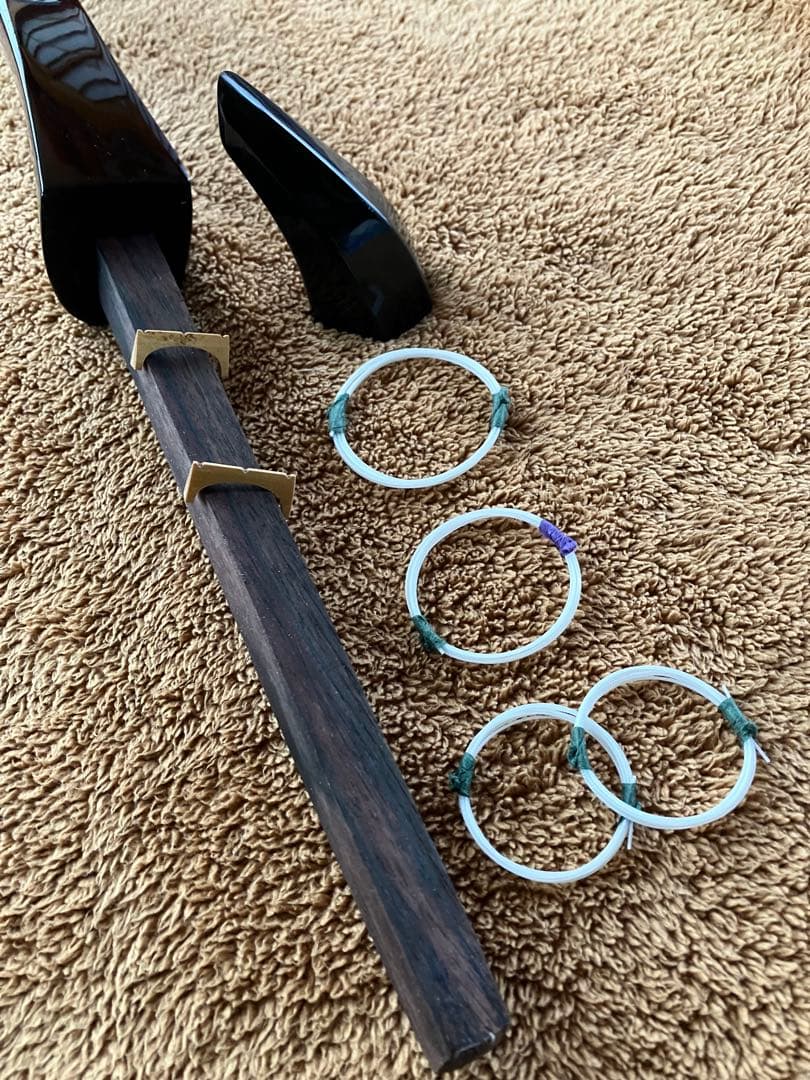 沖縄三線コウタ上質黒檀南風原型本皮一枚張りスンチ塗り期間限定出品