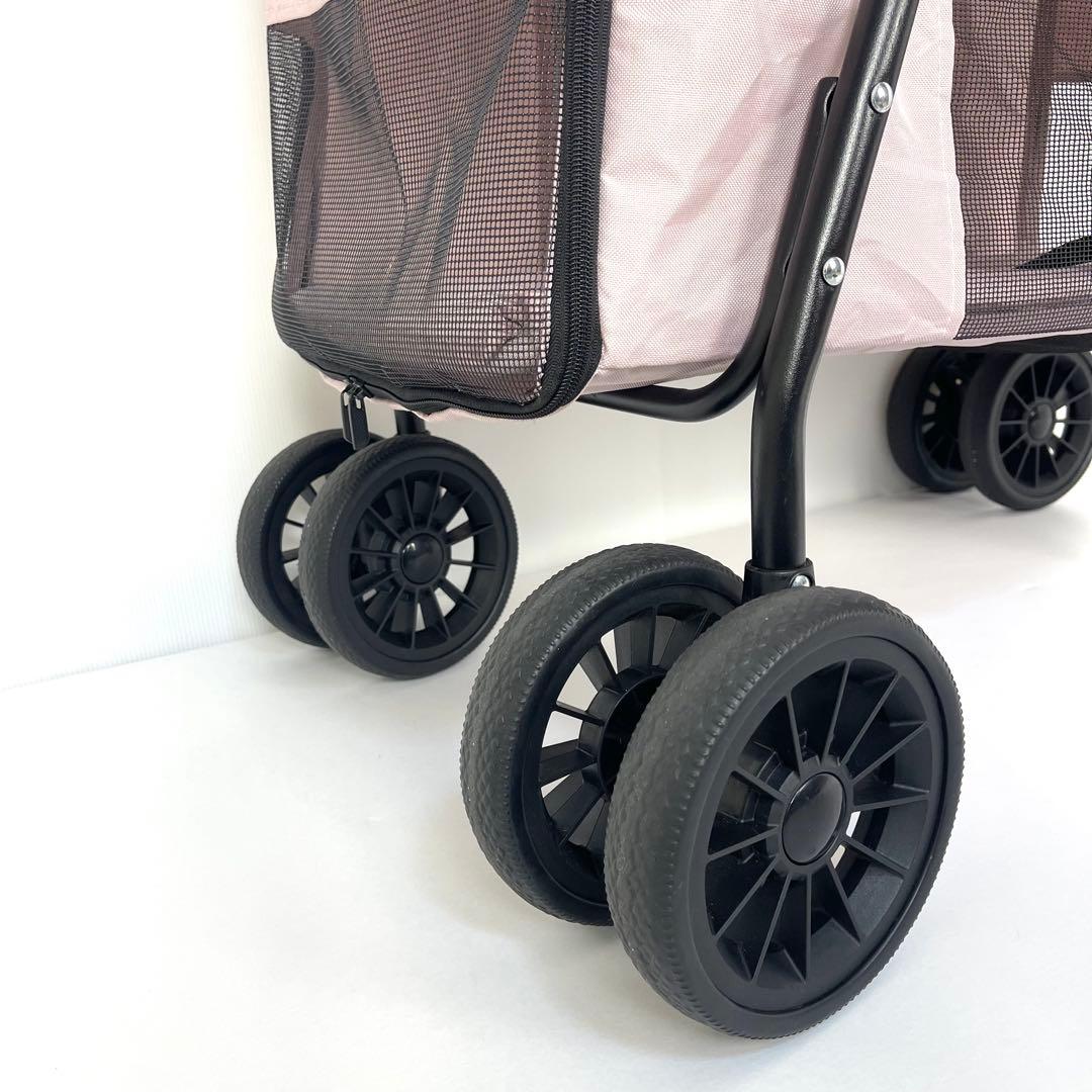 ペット用カート 小型犬 多頭・中型犬向け ピンクカラー