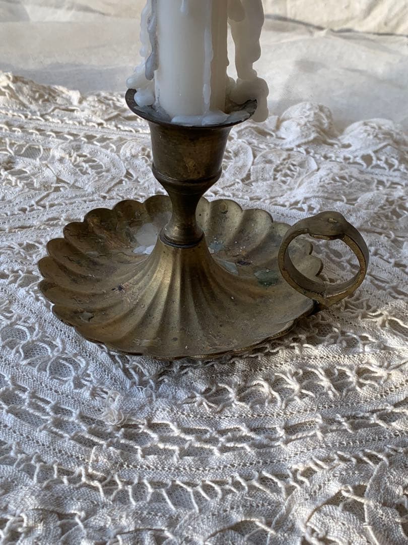 フランスアンティーク 真鍮 蝋台 キャンドルスタンド