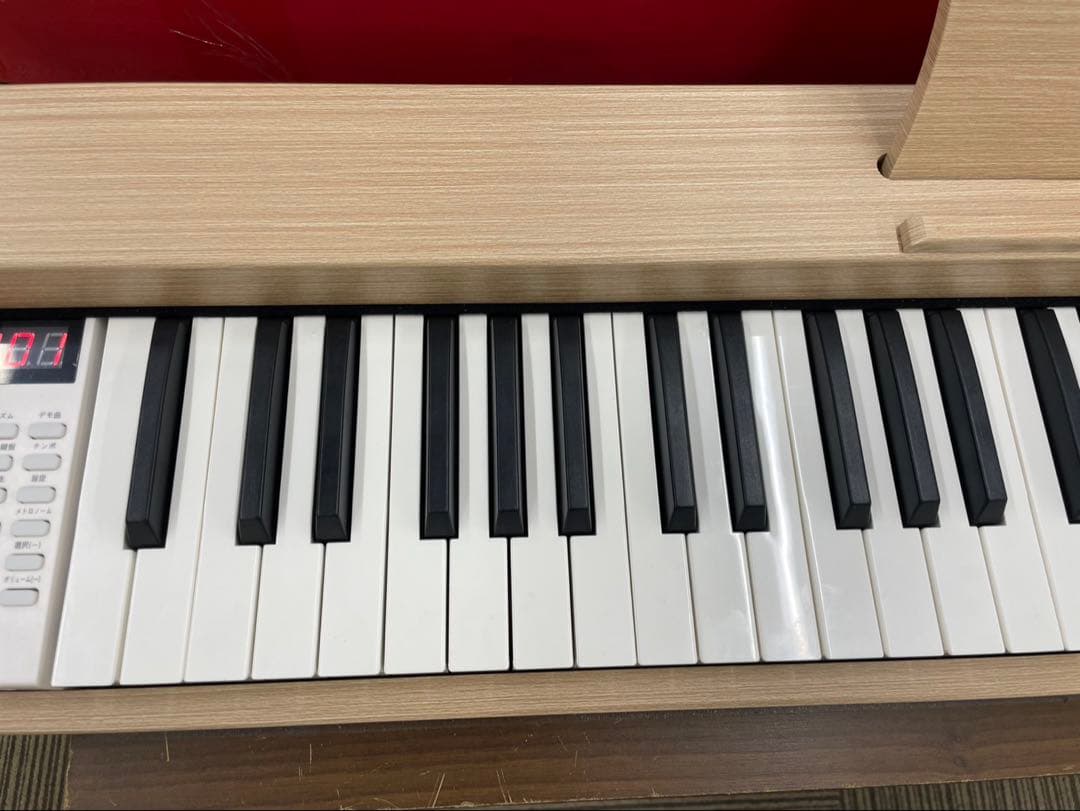 電子ピアノ88鍵盤　給電タイプ　木目調ボディ　オークベージュ