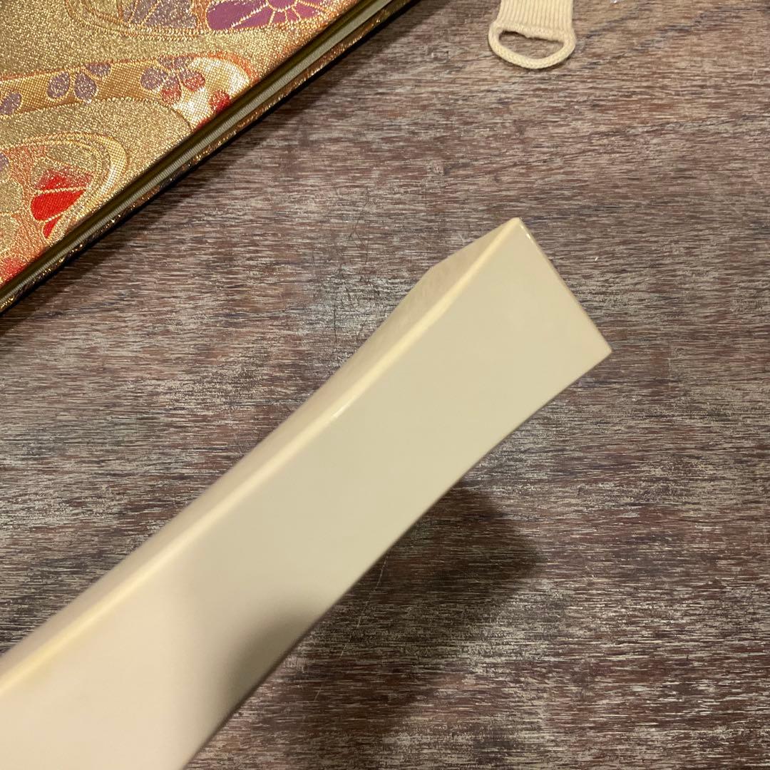 美品 三味線 鼈甲撥 白台 津軽撥 津軽三味線 ベッコウ バチ 高級品