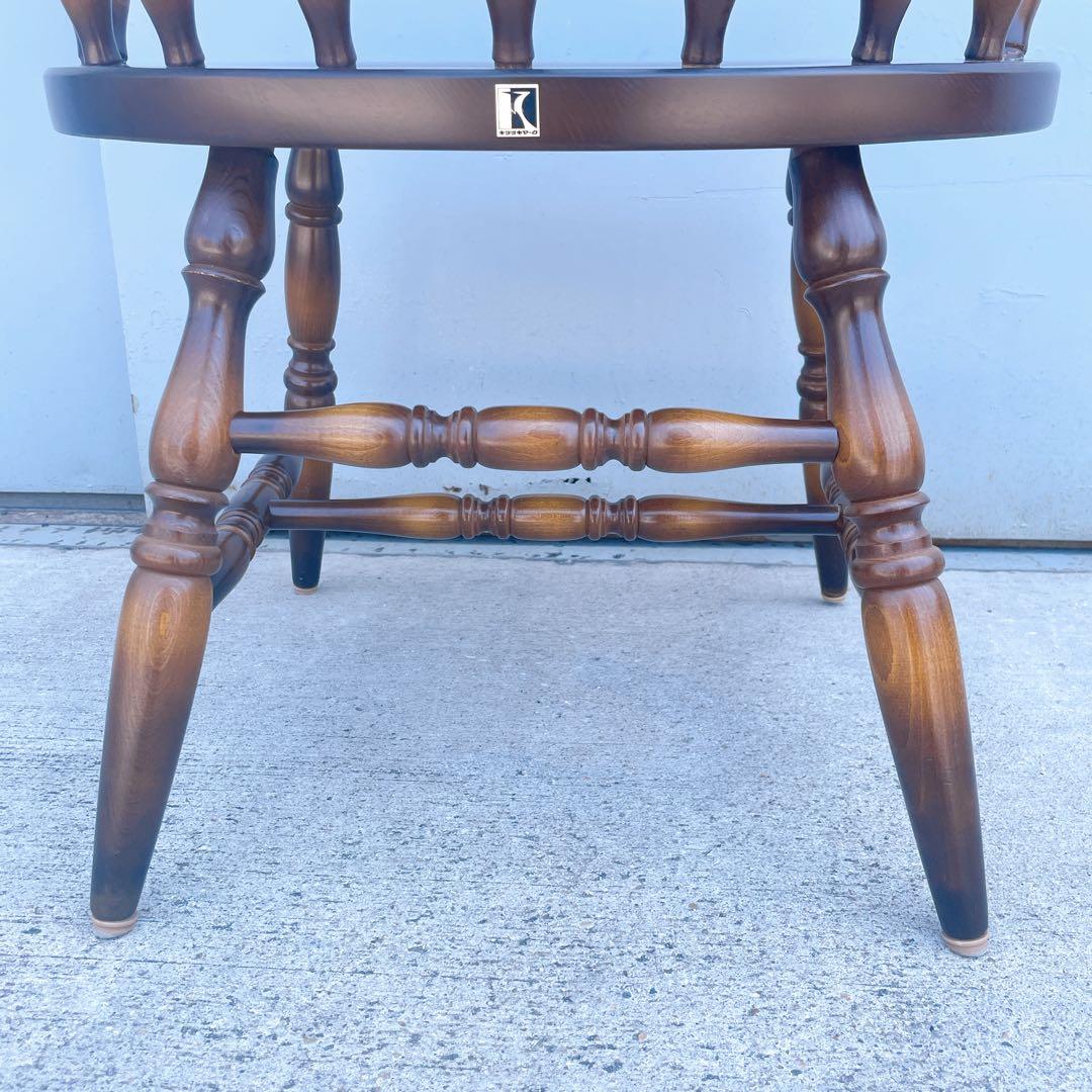 【送料込】飛騨産業 キツツキ アンティーク ウィンザーチェア アームチェア③