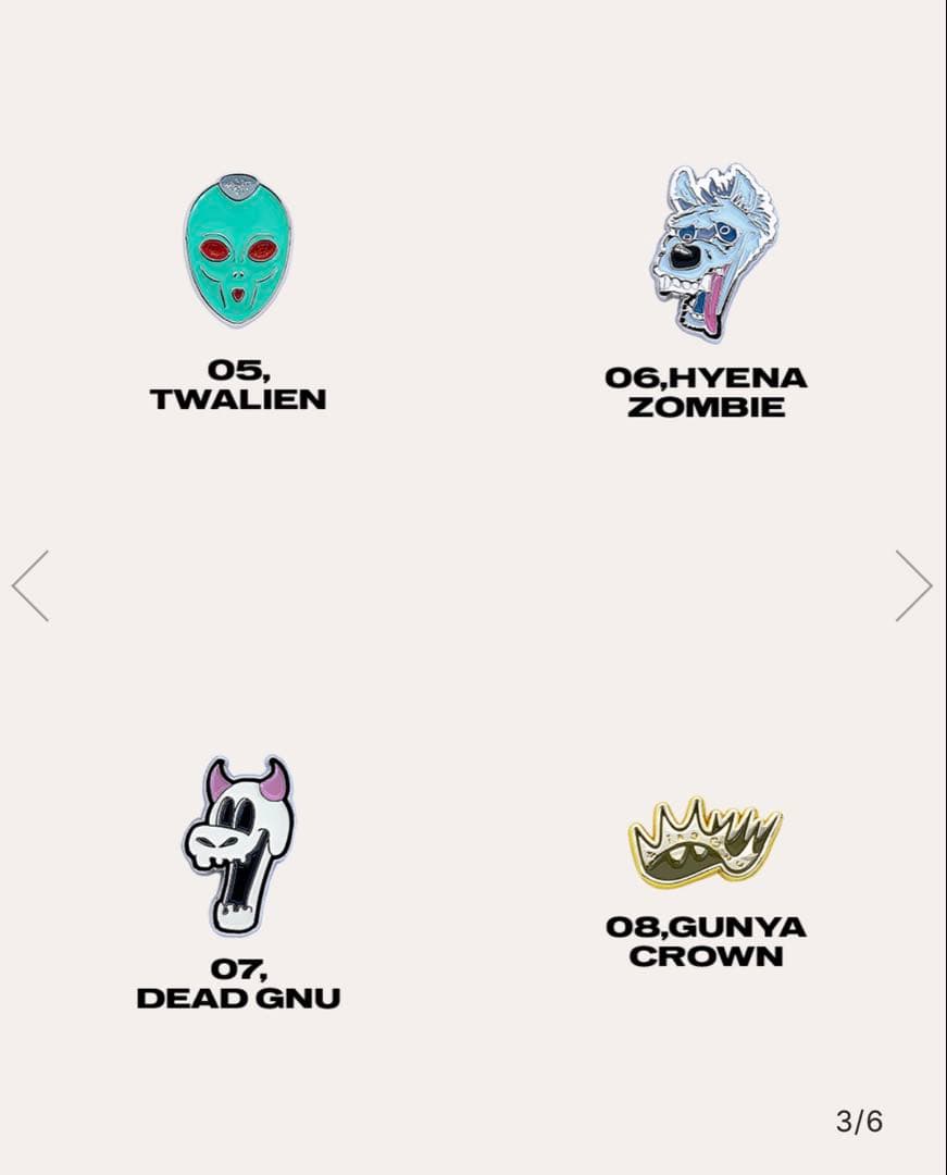 King Gnu 2026ピンバッジセット コンプリート