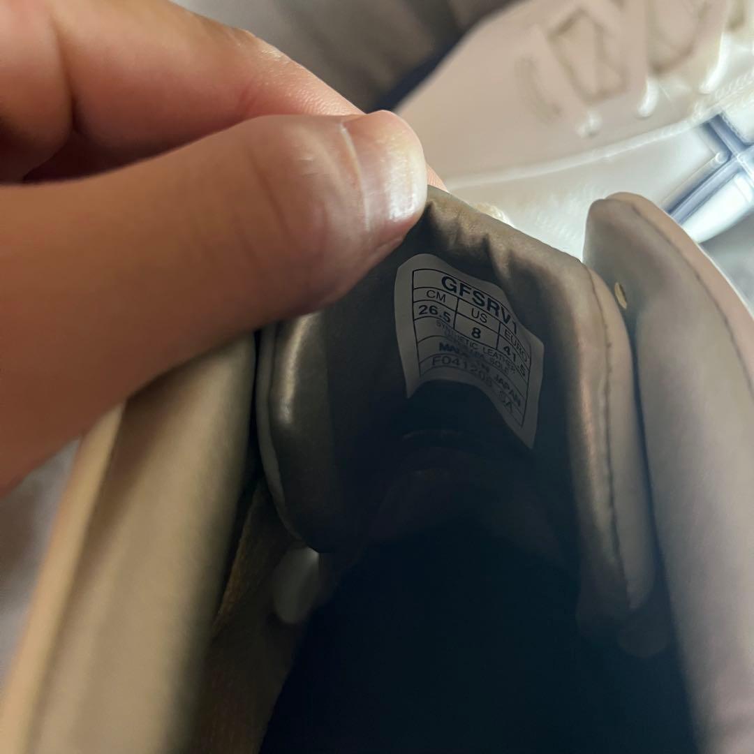 《タグ付き》asics ハイカットスパイク ホワイト/ネイビー　金属スパイク