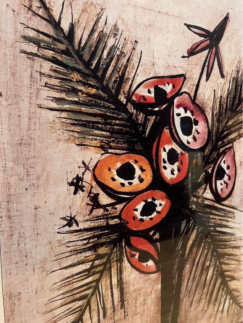 ベルナール ビュッフェ ポピー 額縁 インテリア