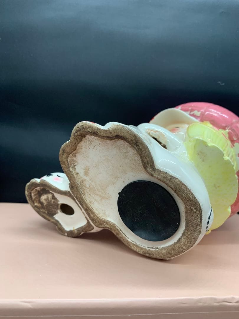 内藤ルネ　JUDY 陶器　貯金箱　ピンクの帽子