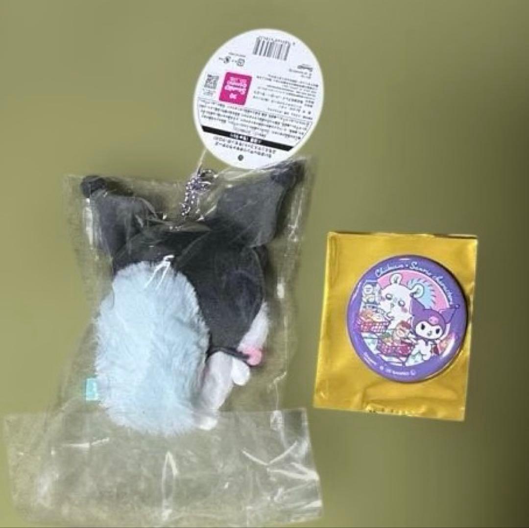 ちいかわサンリオコラボ モモンガ×クロミ 缶バッジセット